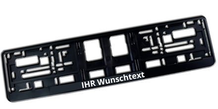 Bedruckter Kennzeichenhalter