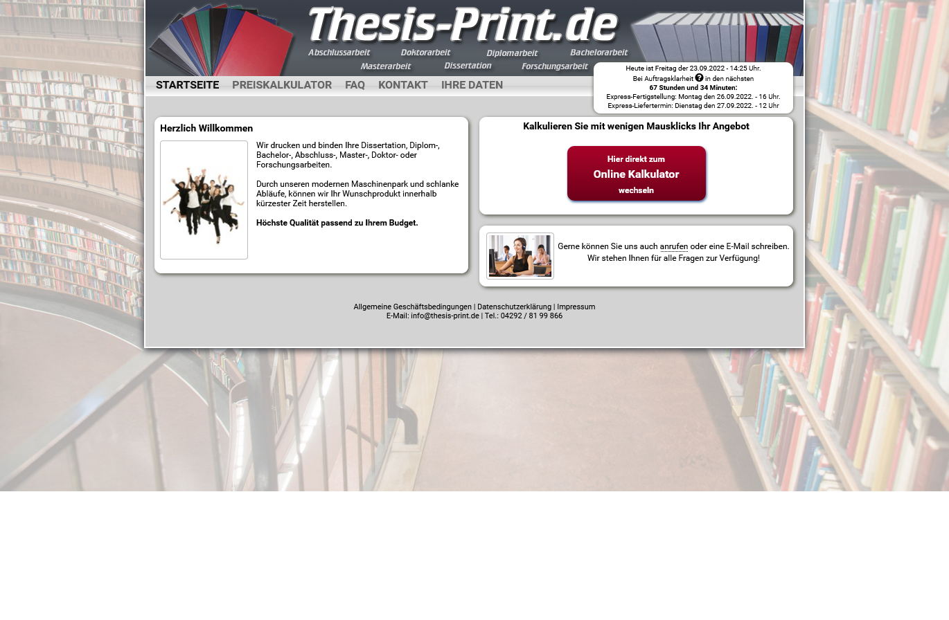 Thesis-Print.de - Wir drucken ihre Master-, Diplom-, oder andere Arbeiten für Wissenschaft, Studium und Schule